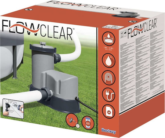 Bestway Pool Pump Flowclear Filter Single-Phase with Maximum Flow 5678 liters/hour