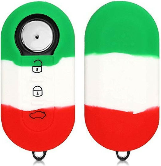 Husă Cheie din Silicon cu 3 Butoane pentru Fiat / Lancia în Culoarea Multicolor