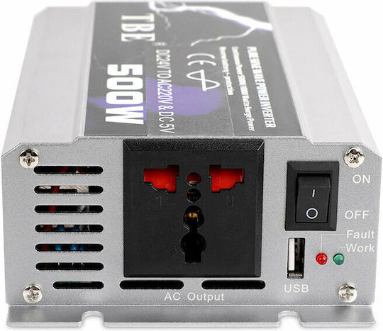 Car Inverter Modified Sinewave 500W to Converter 12V DC in 220V AC with 1xUSB