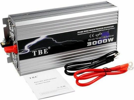 Factory TBE Inverter Αυτοκινήτου Τροποποιημένου Ημιτόνου 3000W για Μετατροπή 24V DC σε 220V AC