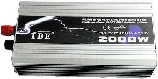 TBE ΤΒΕ Inverter Αυτοκινήτου Καθαρού Ημιτόνου 3000W για 24V DC