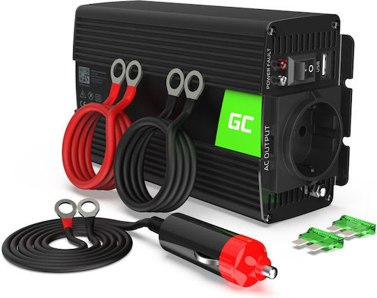 Green Cell Car Inverter Modified Sinewave 500W to Converter 24V DC in 230V AC with 1xUSB