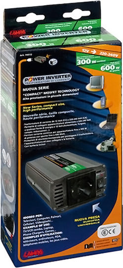Lampa Power Invertor Auto 600W pentru Convertirea 12V DC în 220V AC cu 1xUSB
