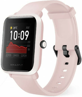 Amazfit Bip S 42mm Αδιάβροχο Smartwatch με Παλμογράφο (Ροζ)