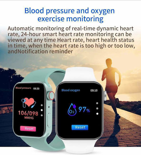 T100 Plus 42mm Smartwatch με Παλμογράφο (Μαύρο)