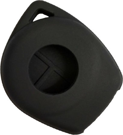 Silicone Car Key Cover Case with 2 Buttons for Fiat / Nissan / Opel / Suzuki Black
