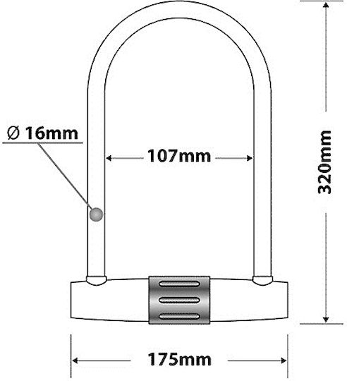 Lampa Strength Αντικλεπτικό Πέταλο Μοτοσυκλέτας Μαύρο Χρώμα