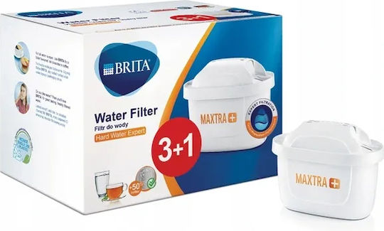 Brita Filtru De Apă De Schimb Pentru Cană Din Carbon Activat Maxtra+ Plus Hard Water Expert 4 Bucăți