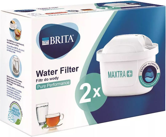 Brita Ανταλλακτικό Φίλτρο Νερού για Κανάτα από Ενεργό Άνθρακα Maxtra+ Pure Performance 2τμχ