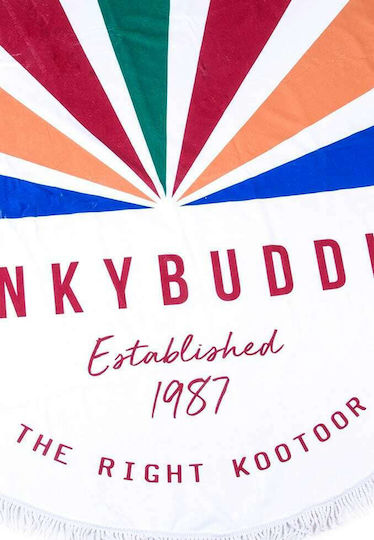 Funky Buddha Beach Towel Round Diameter 150cm.