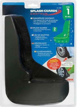 Lampa Front and Rear Car Mudguards Splash Guards Contour Set of Universal Mudguards 22x30cm 2pcs