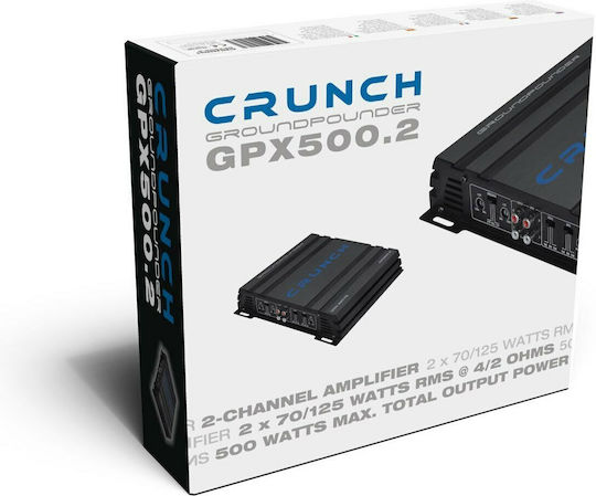 Crunch Ενισχυτής Αυτοκινήτου 2 Καναλιών (Κλάση A/B)