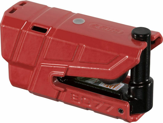 Abus Granit Detecto X Plus 8077 Motorrad-Bremsscheibenschloss mit Alarm & Kette 13.5mm Rot Farbe