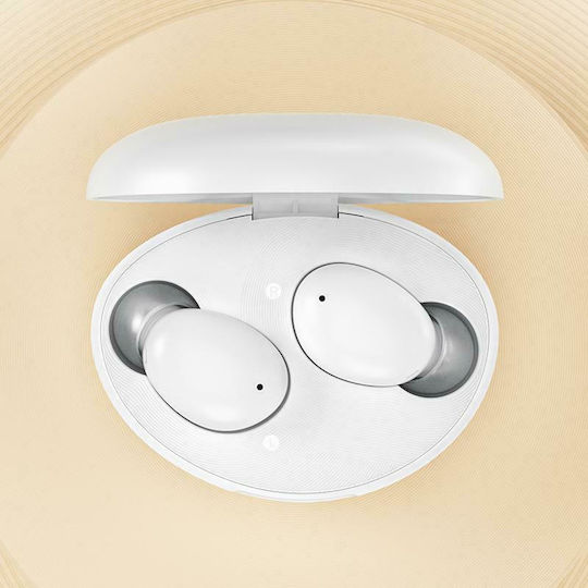 QCY T16 In-ear Bluetooth Handsfree Ακουστικά με Θήκη Φόρτισης Λευκά