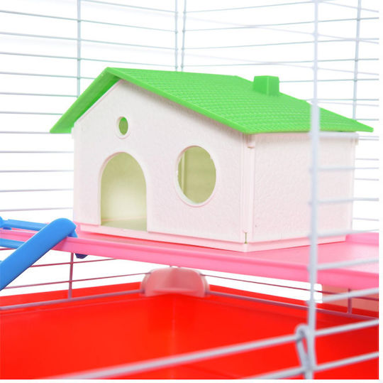 Pawhut Rodent Cage Metal Cage for Hamster 47x30x27 cm 47x30x27cm