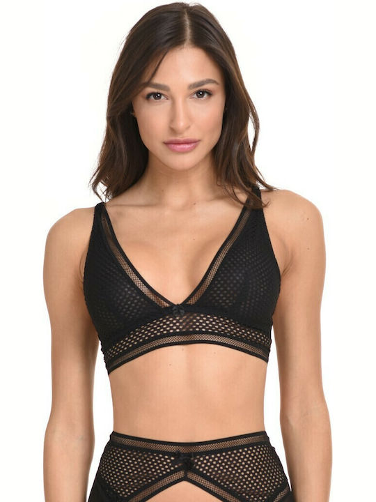 Triangle Triangle Bra with Light Padding without Underwire Black