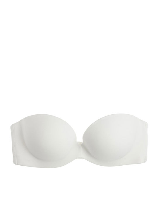Secret Sense Ivory Strapless Σουτιέν χωρίς Ενίσχυση