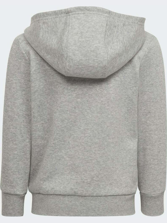 adidas Παιδική Ζακέτα Φούτερ Essentials 3-Stripes Γκρι