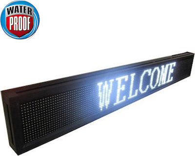 Rolling LED Signs One - Sided Waterproof 100x40cm White