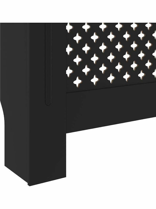 vidaXL Калориферно Капаче от MDF Черно Разтегаемо 205x20.5x82см