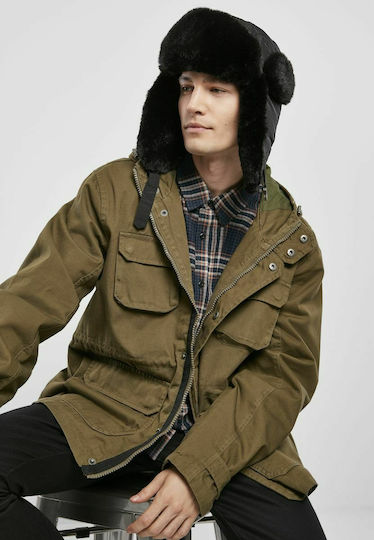 TB3870 Ohrenklappen Männer Beanie in Schwarz Farbe TB3870-00007