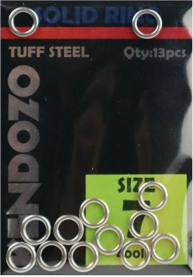 Kendozo Lures Tuff Steel Solid Ring Wire Split Ring Fishing No5 Set 15 Pieces