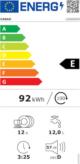 Carad за 12 комплекта Ш59.8xВ85см. Inox