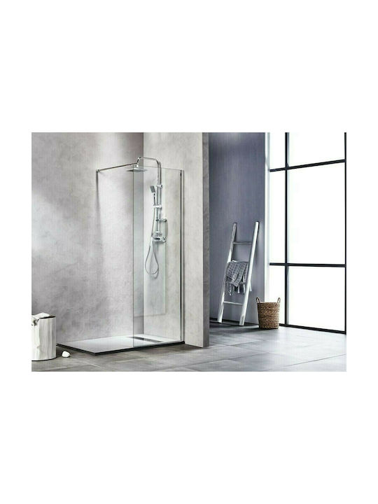Tema Duschwand 80x195cm Klarglas Chrom
