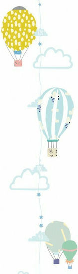 Sticker Height Rod Hot Air Balloons Multicolour