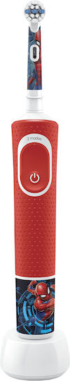 Oral-B Vitality Spiderman Children's Electric Toothbrush with Chronograph for 3+ Years Spiderman Red