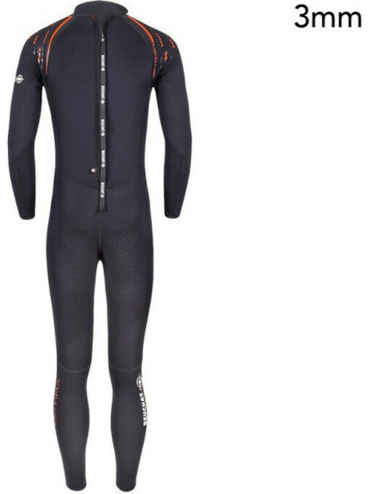 Beuchat Optima Overall Wetsuit Double-Lined with Zip Black 7mm