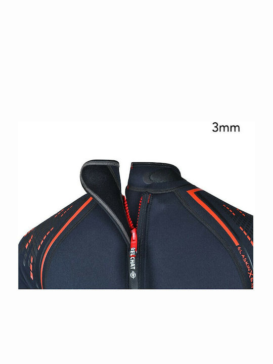 Beuchat Optima Overall Ολόσωμη Στολή Κατάδυσης Διπλόφοδρη με Φερμουάρ Μαύρη 7mm