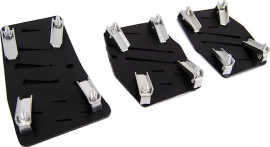 Autoline Set Pedale Rutschfest Universal Silber 3Stück