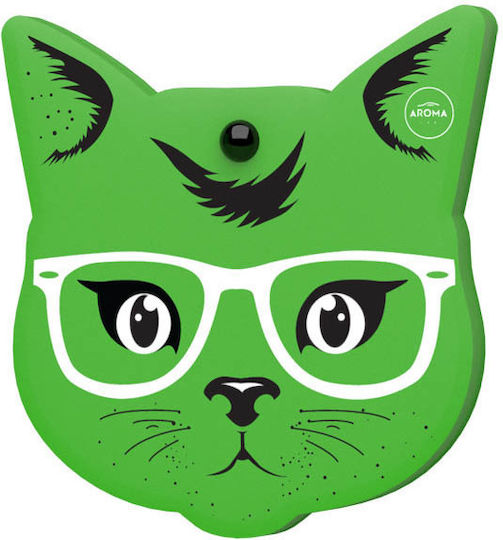 Aroma Car Αρωματική Καρτέλα Κρεμαστή Αυτοκινήτου Cat Fancy Green 10.5gr