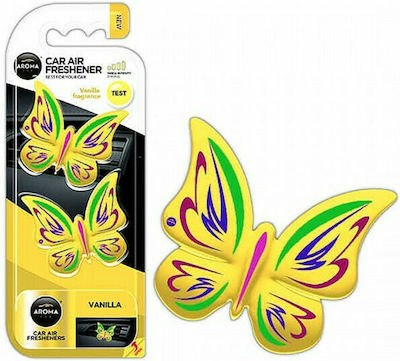 Aroma Car Car Air Freshener Tab Pendand Butterflies Vanilla /AM