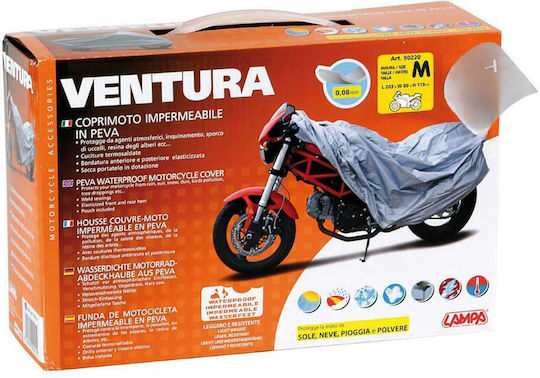 Lampa Waterproof Motorcycle Cover Ventura Medium L203xW89xH119cm