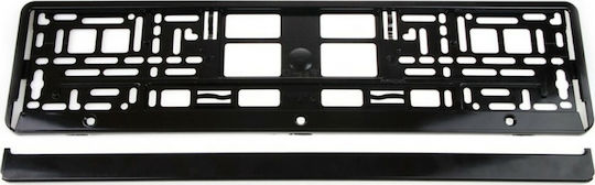 AMiO Kfz-Kennzeichenrahmen Kunststoff 52 x 12.5cm Schwarz 1Stück