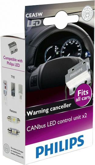 Philips Anulatoare Indicator Defecțiune CAN bus Auto pentru Lampă T10 5W 12V 2buc