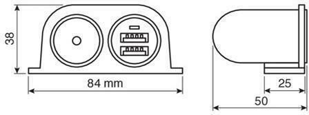 Lampa Adaptor pentru brichetă Priza auto 12V - 24V