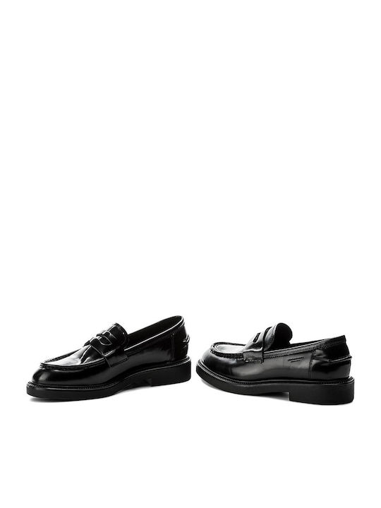 Vagabond Alex W Leather Women's Moccasins In Black Colour