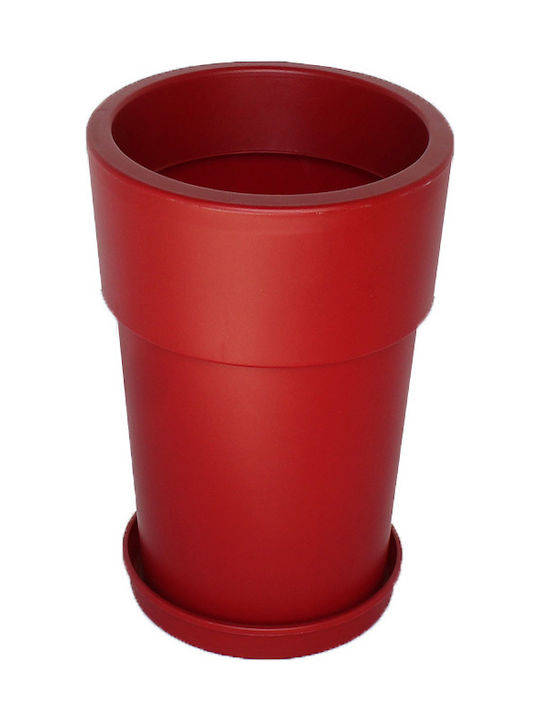 Viomes Linea 874 Flower Pot 40x37.5cm in Burgundy Color