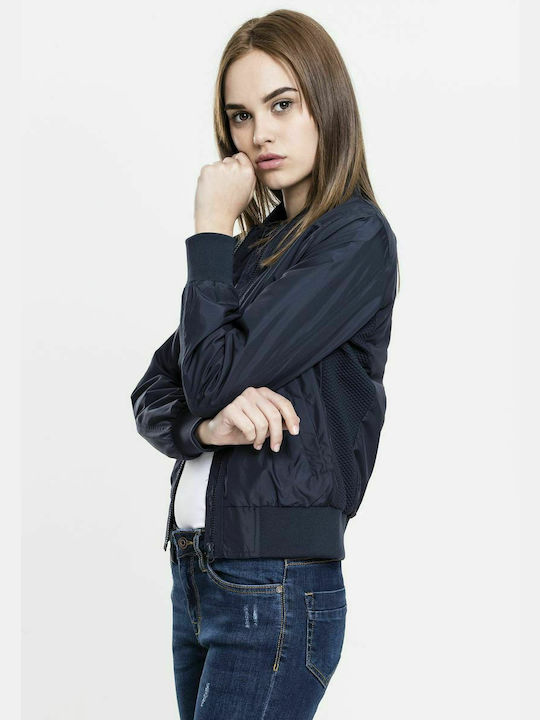 TB1217 Κοντό Γυναικείο Bomber Jacket Navy Μπλε