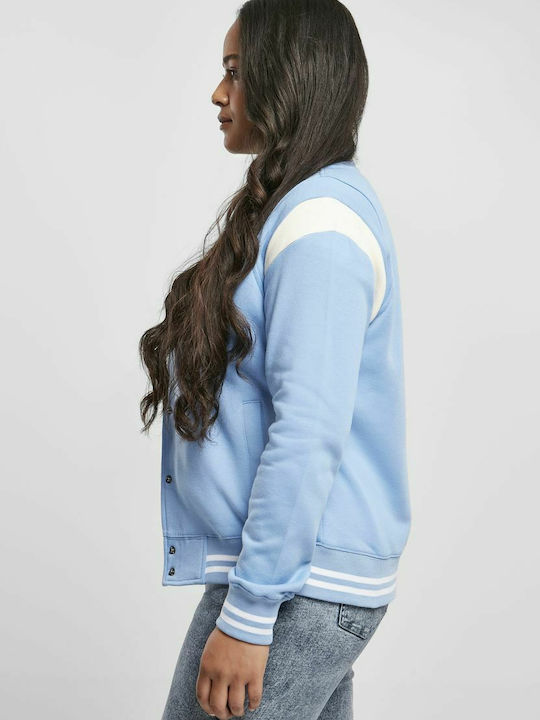 Kurz Damen Bomberjacke Hellblau