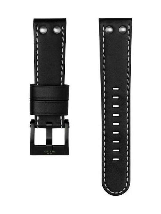 TW Steel Leather Strap Black 22mm