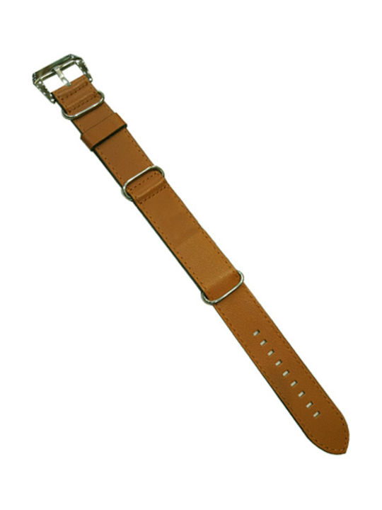 Diloy Straps Leather Strap Nato Brown 22mm