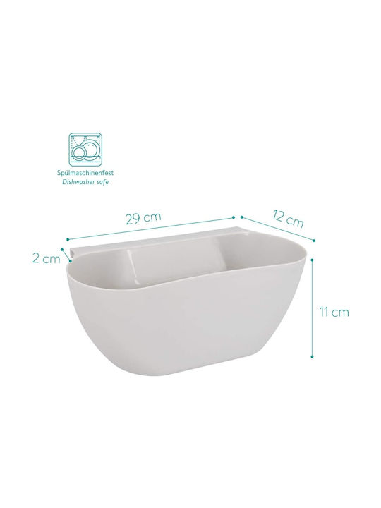 Navaris Waste Bin Waste Plastic Gray 29x12cm 2pcs