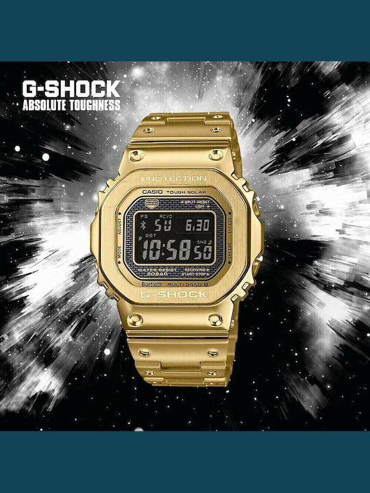 Casio G-Shock Full Metal Digital Men's Watch 49mm Chronograph Battery with Gold Metal Bracelet
