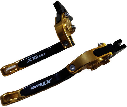 Set of Motorcycle Brake/Clutch Levers Flexible Adjustable for Yamaha XT 600 Gold 25001450