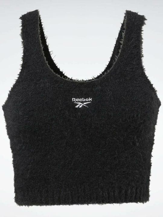 Classics Cozy Damen Sommer Crop Top Ärmellos Schwarz