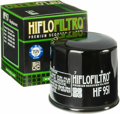 Hiflofiltro Filtru de ulei pentru motocicletă pentru Honda FJS 600 Silverwing 01'-10'/Forza 250X 08'-11'/SH 300ie 07'-16' pentru Honda SH 300 - Magazin online